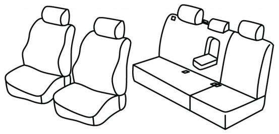 seat covers compatible for Land Rover Freelander, 1997>2003 - 5 door