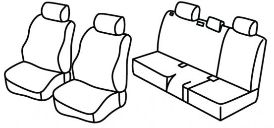 presvlake za sjedala odgovaraju za Land Rover Freelander, 1997>2006 - 5 vrata