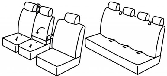 presvlake za sjedala odgovaraju za MAN TGE/ VW Crafter, 2019>