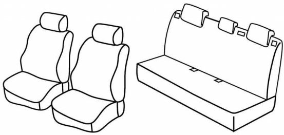 presvlake za sjedala odgovaraju za Mazda 2, 2007>2015 - 5 vrata