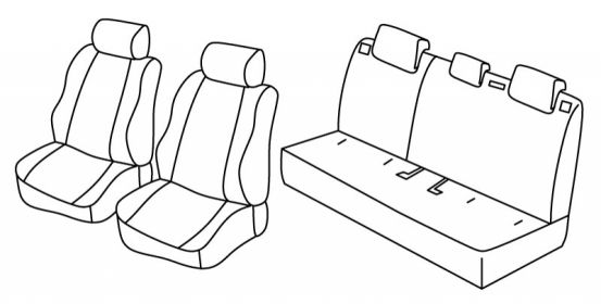 presvlake za sjedala odgovaraju za Mazda 2, 2015> - Attraction, Challenge - 5 vrata
