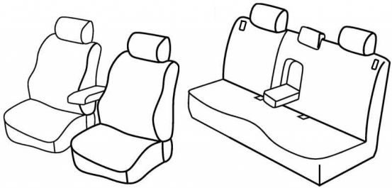 seat covers compatible for Mazda 3, 2006>2009 - facelift 2006 - 5 door