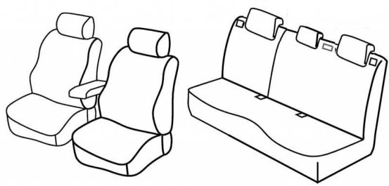 seat covers compatible for Mazda 3, 2009>2013 - 5 door