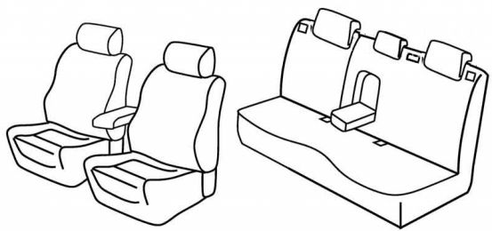 presvlake za sjedala odgovaraju za Mazda 3, 2009>2013 - Sport - 5 vrata