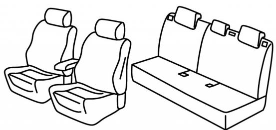 seat covers compatible for Mazda 3, 2013>2018 - 5 door