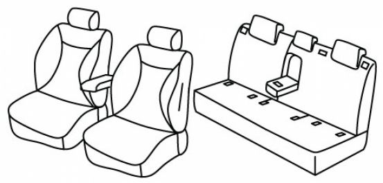 presvlake za sjedala odgovaraju za Mazda 3, 2019> - Hatchback - 5 vrata