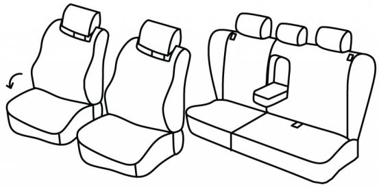 presvlake za sjedala odgovaraju za Mazda 323 F, 2002>2003