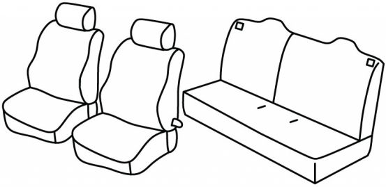presvlake za sjedala odgovaraju za Mazda 323 P, 1997>2000 - 3 vrata