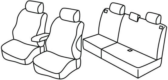 seat covers compatible for Mazda 6, 2002>2005 - 5 door