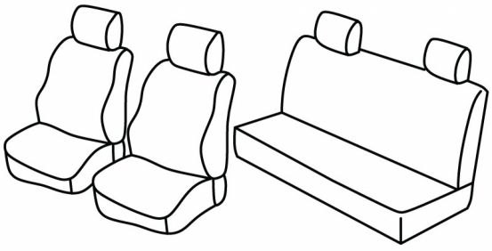 presvlake za sjedala odgovaraju za Mazda B 2500, 2002>2010 - facelift