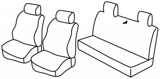 presvlake za sjedala odgovaraju za Mazda BT 50, 2006>2011