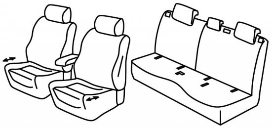 presvlake za sjedala odgovaraju za Mercedes B-Class, 2012>2018 - 5 vrata