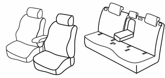 seat covers compatible for Mercedes B-Class, 2012>2018 - W246