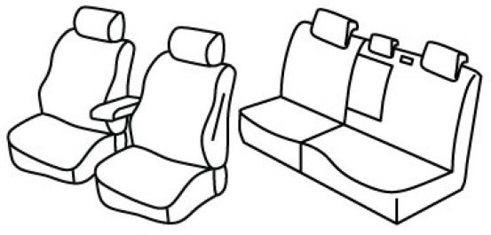 seat covers compatible for Mercedes B-Class, 2012>2018 - W246