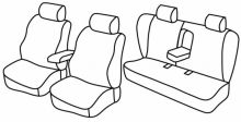 presvlake za sjedala za Mercedes C-Class, 1993>2000 - W203, Sedan - 5 vrata