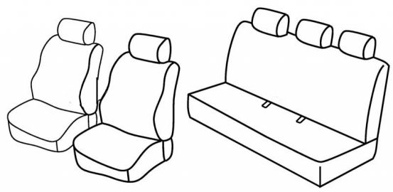 presvlake za sjedala odgovaraju za Mercedes C-Class, 2007>2014 - W204, Sedan - 4 vrata