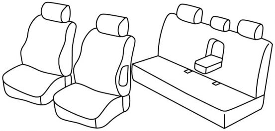 seat covers compatible for Mercedes C-Class, 2007>2014 - W204, Sedan - 4 door