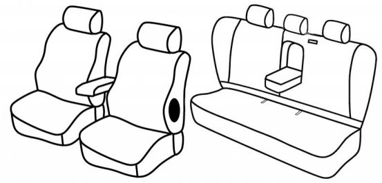 seat covers compatible for Mercedes C-Class, 2007>2014 - W204, Sedan - 4 door