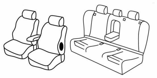 presvlake za sjedala odgovaraju za Mercedes C-Class, 2007>2014 - W204, Station wagon - 5 vrata