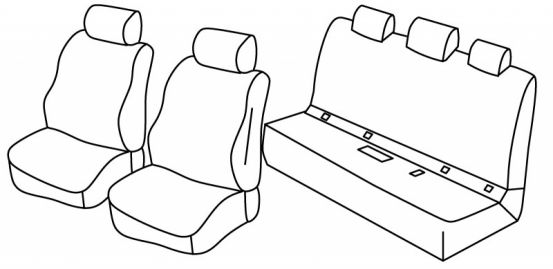 presvlake za sjedala odgovaraju za Mercedes C-Class, 2015>2021 - Sedan - 4 vrata