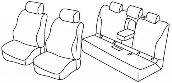 presvlake za sjedala odgovaraju za Mercedes C-Class, 2015> - W205, Sedan - 4 vrata