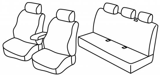 presvlake za sjedala odgovaraju za Mercedes Citan, 2012>2021 - W415