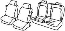 presvlake za sjedala za Mercedes CLK, 2002>2010 - A 209 Cabrio - 3 vrata