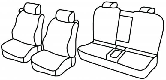 presvlake za sjedala odgovaraju za Mercedes CLK, 2002>2010 - Coupe, Avantgarde - 3 vrata