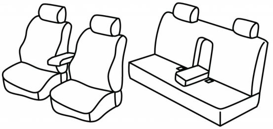 presvlake za sjedala odgovaraju za Mercedes E-Class, 1995>2002 - 5 vrata