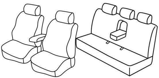 seat covers compatible for Mercedes E-Class, 2002>2009 - W211