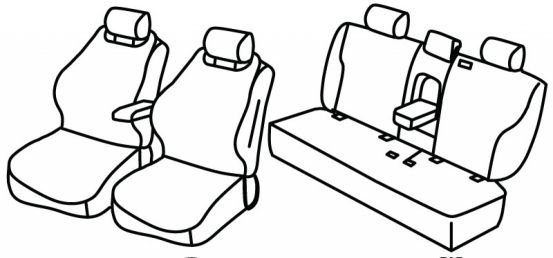 presvlake za sjedala odgovaraju za Mercedes E-Class, 2016>2023 - W213, E200, Avantgarde - 4 door