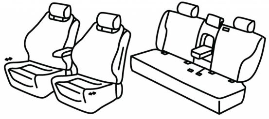 seat covers compatible for Mercedes E-Class, 2016>2023 - 4 door