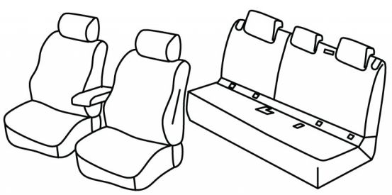 presvlake za sjedala odgovaraju za Mercedes GLA, 2013>2020 - X156 - 5 vrata