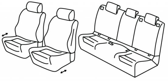 seat covers compatible for Mercedes GLA, 2020> - H247 - 5 door