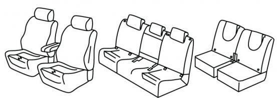 seat covers compatible for Mercedes GLB X247, 2019>2023 / EQB X243, 2021>2025