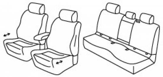 presvlake za sjedala odgovaraju za Mercedes GLC, 2015>2022 - X253 - 5 vrata