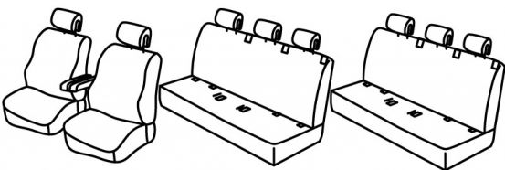 seat covers compatible for Mercedes Sprinter, 2006>2018 - W906