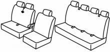 presvlake za sjedala za Mercedes Sprinter / VW Crafter, 2006>2018 - W906