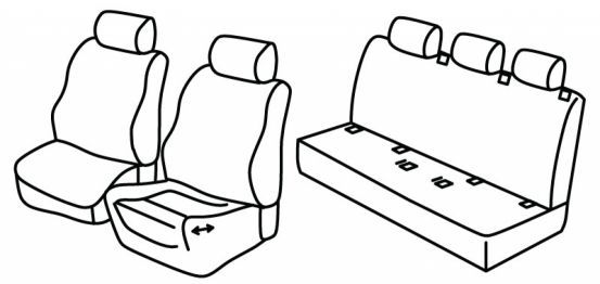 presvlake za sjedala odgovaraju za Mercedes Sprinter, 2018>