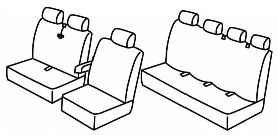 seat covers compatible for Mercedes Sprinter, 2018>