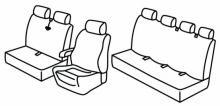 presvlake za sjedala za Mercedes Sprinter, 2018>