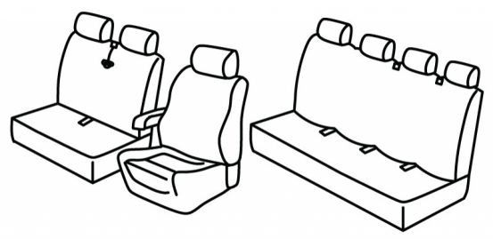 presvlake za sjedala odgovaraju za Mercedes Sprinter, 2018>