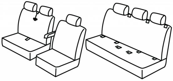 seat covers compatible for Mercedes Sprinter, 2018>