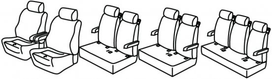 presvlake za sjedala odgovaraju za Mercedes Sprinter, 2018>