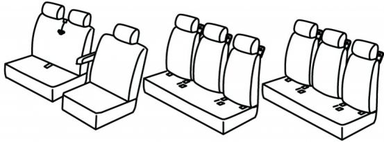 presvlake za sjedala odgovaraju za Mercedes Sprinter, 2018>