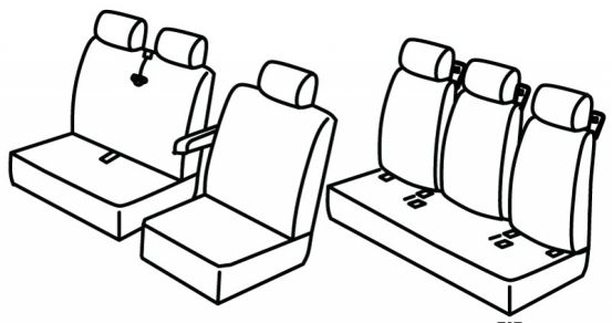 presvlake za sjedala odgovaraju za Mercedes Sprinter, 2018>