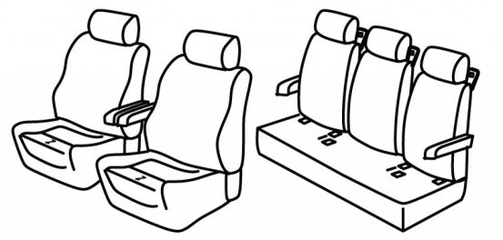 seat covers compatible for Mercedes Sprinter, 2018>