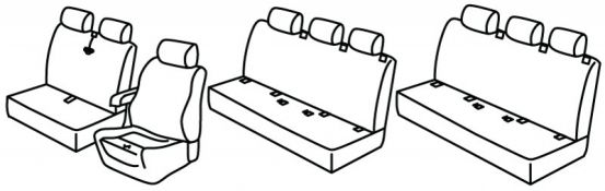 presvlake za sjedala odgovaraju za Mercedes Sprinter, 2018>