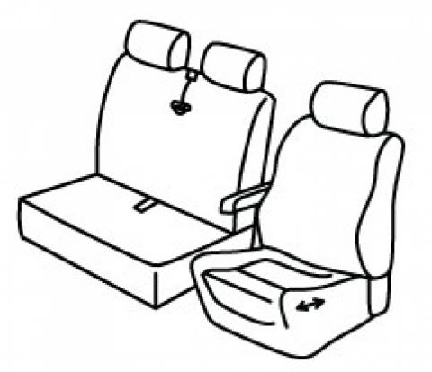 seat covers compatible for Mercedes Vito, 2014>