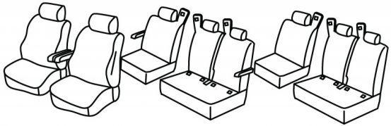 presvlake za sjedala odgovaraju za Mercedes V-Class, 2019>